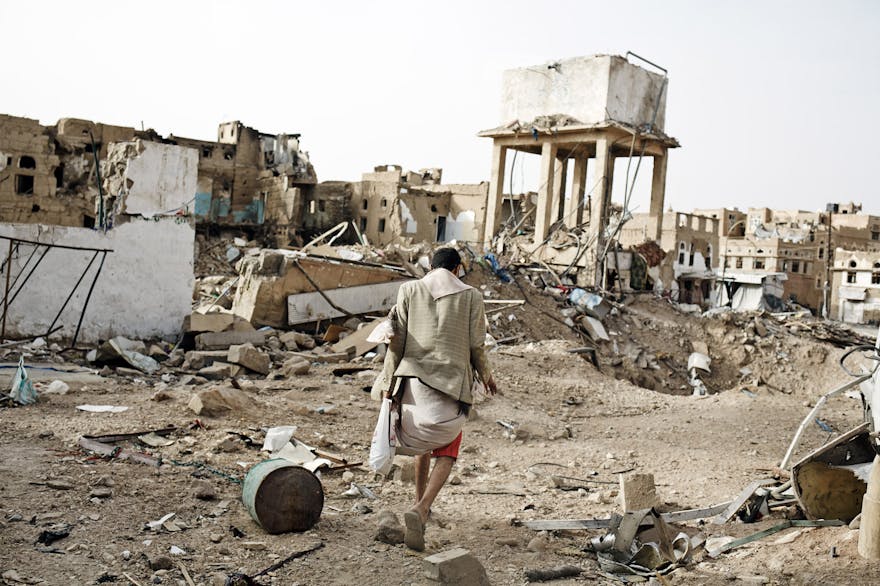 Йемен руины. Оаэ йемен прогноз